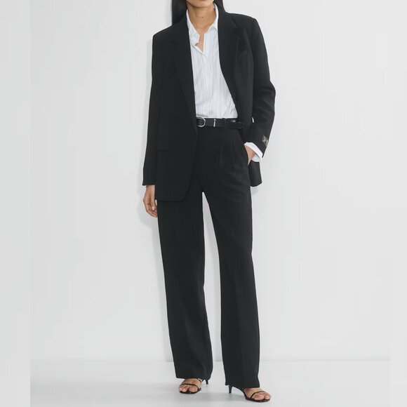 Aritizia Wilford Effortless Pant Japanese Crepette High Rise Wide Leg Size 10 - Picture 3 of 13